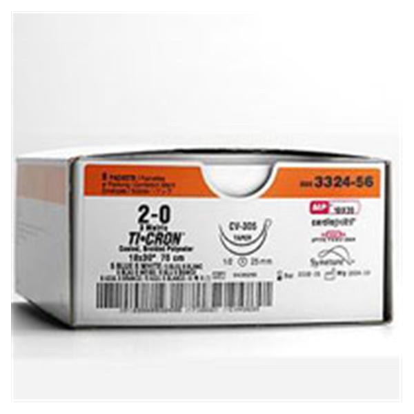 Suture 5-0 Polyester P-13 Ti-Cron White 18